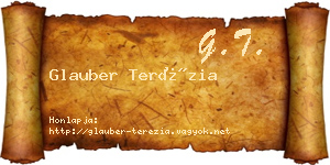 Glauber Terézia névjegykártya